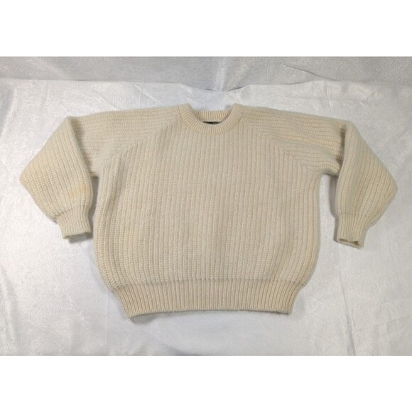 Jumbuk Wools Sweaters - Vintage Jumbuk Wools Australia Pure New Wool Sweater M Cream Rib Knit
